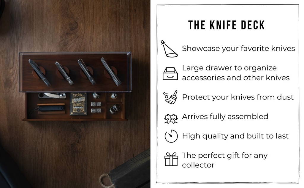 Holme & Hadfield 'The Knife Deck' Knife Display Case Way Of Knife
